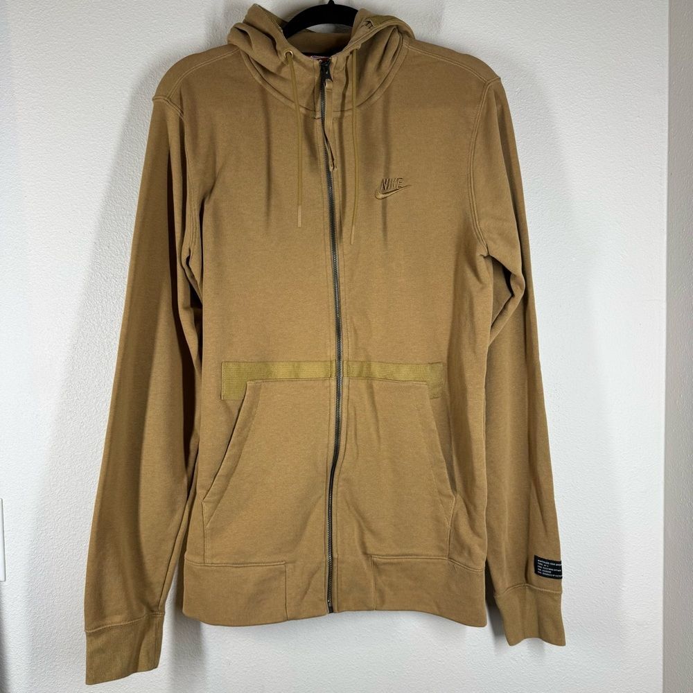 Nike Sportswear Air Force 1 AF1 Full Zip Hoodie Sweatshirt Gold Tan Men’s Medium